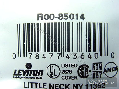 Leviton 85014 Brown 1-Gang Blank Plastic Standard Wallplate Cover Box Mount 4pcs