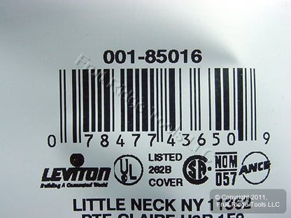Leviton 85016 Brown 2-Gang Duplex Outlet Plastic Standard Wallplate Cover Plate