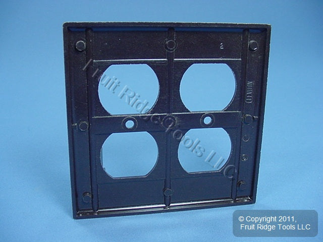 Leviton 85016 Brown 2-Gang Duplex Outlet Plastic Standard Wallplate Cover Plate