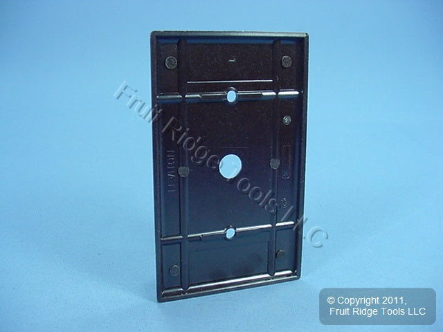 Leviton 85018 Brown 1-Gang Phone .406" Hole Plastic Wallplate Cover Strap Mount