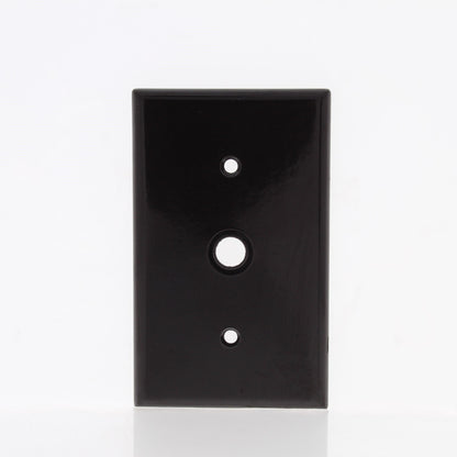 Leviton 85018 Brown Cable Wallplates Telephone 0.407"/0.625" Box Mount 10-Pack