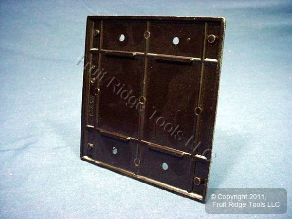 Leviton 85025 Brown 2-Gang Blank Plastic Standard Wallplate Cover Box Mount 10pc