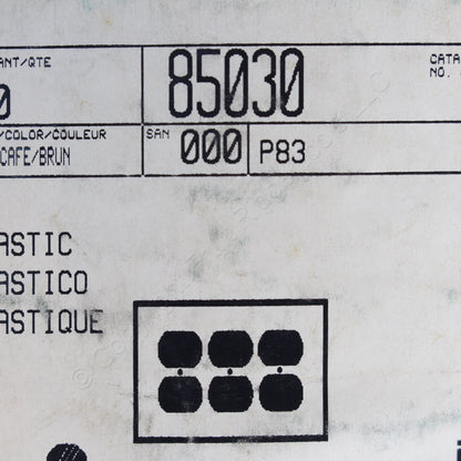 Leviton 85030 Brown 3-Gang 3-Duplex Outlet Plastic Standard Wallplates 10pcs