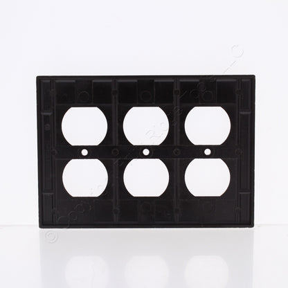 Leviton 85030 Brown 3-Gang 3-Duplex Outlet Plastic Standard Wallplates 10pcs