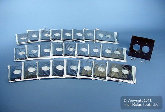 Leviton 85052 Brown 2-Gang Dual 1.406in. Outlet Plastic Wallplate Covers 25pcs