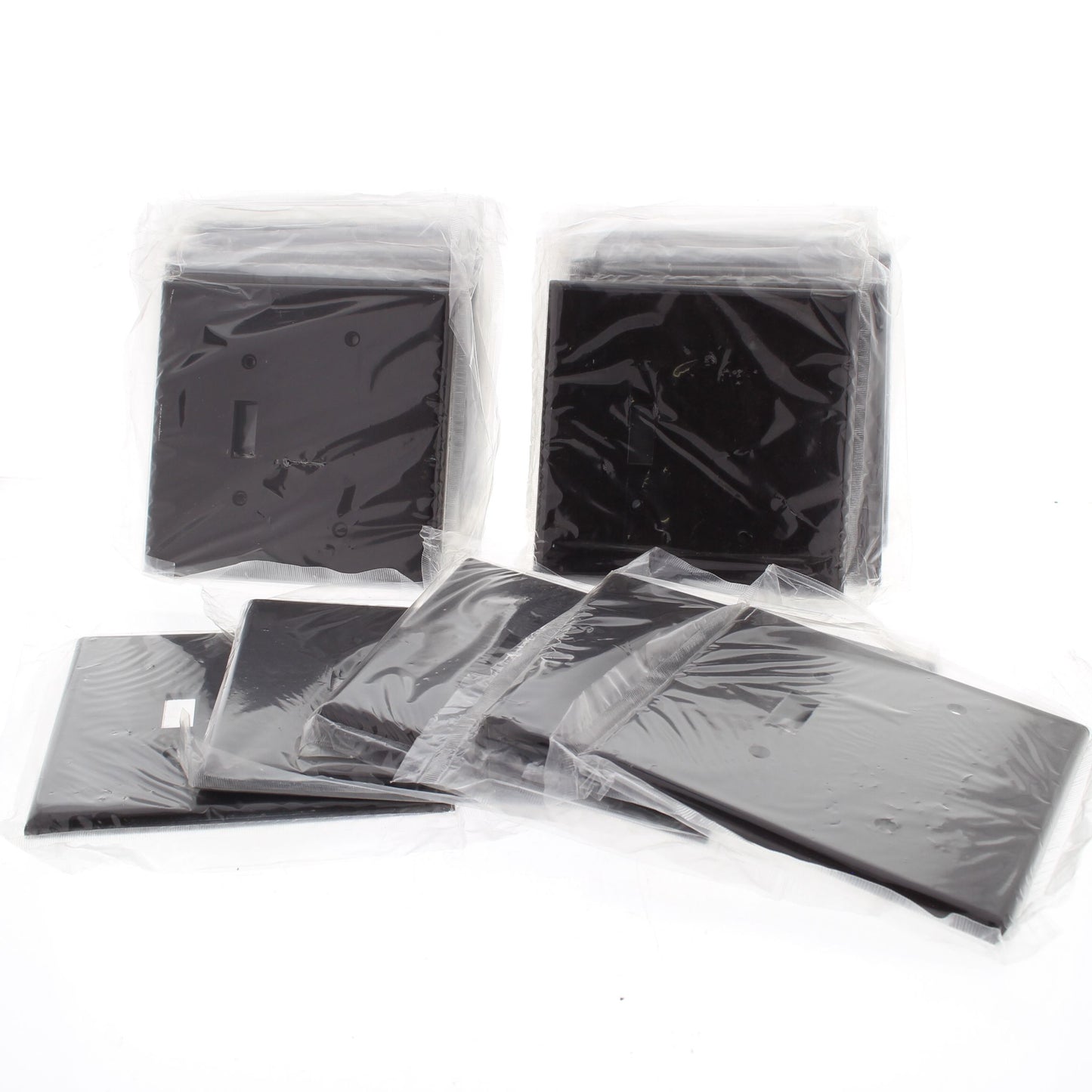 Leviton 85106 Oversize Brown Blank Switch Cover 2Gang Plastic Wallplates 25-Pack