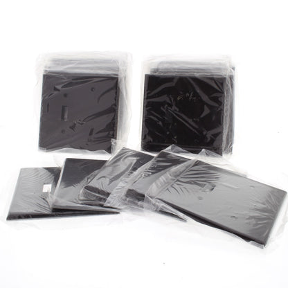 Leviton 85106 Oversize Brown Blank Switch Cover 2Gang Plastic Wallplates 25-Pack