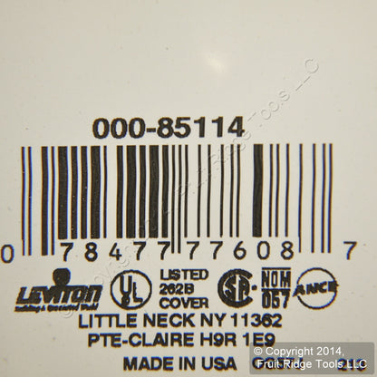 Leviton 85114 Brown 1-Gang Blank Plastic Oversize Wallplate Cover Box Mount