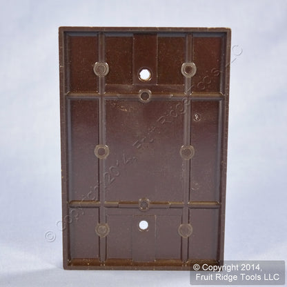 Leviton 85114 Brown 1-Gang Blank Plastic Oversize Wallplate Cover Box Mount