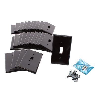 Leviton 85301 Brown X-Deep Toggle Switch Cover Wall Plates Switchplates 25-Pack