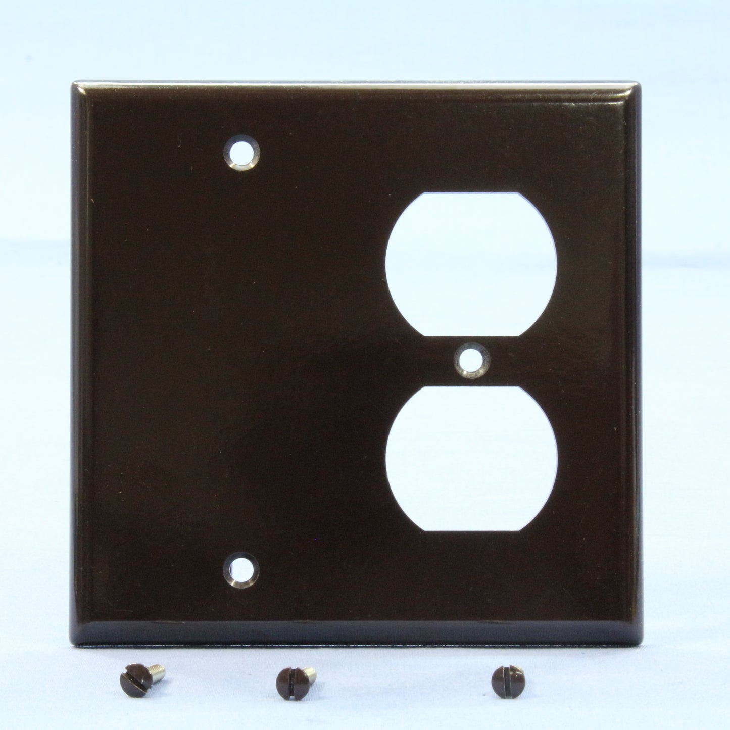 Leviton 85308 Brown 2-Gang Blank Duplex Plastic X-Deep Wallplate Box Mount 25pcs