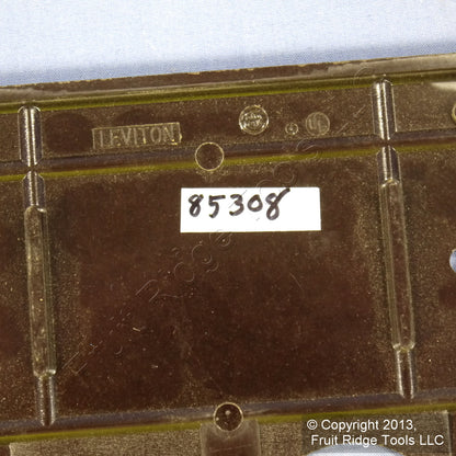 Leviton 85308 Brown 2-Gang Blank Duplex Plastic X-Deep Wallplate Box Mount 2pcs