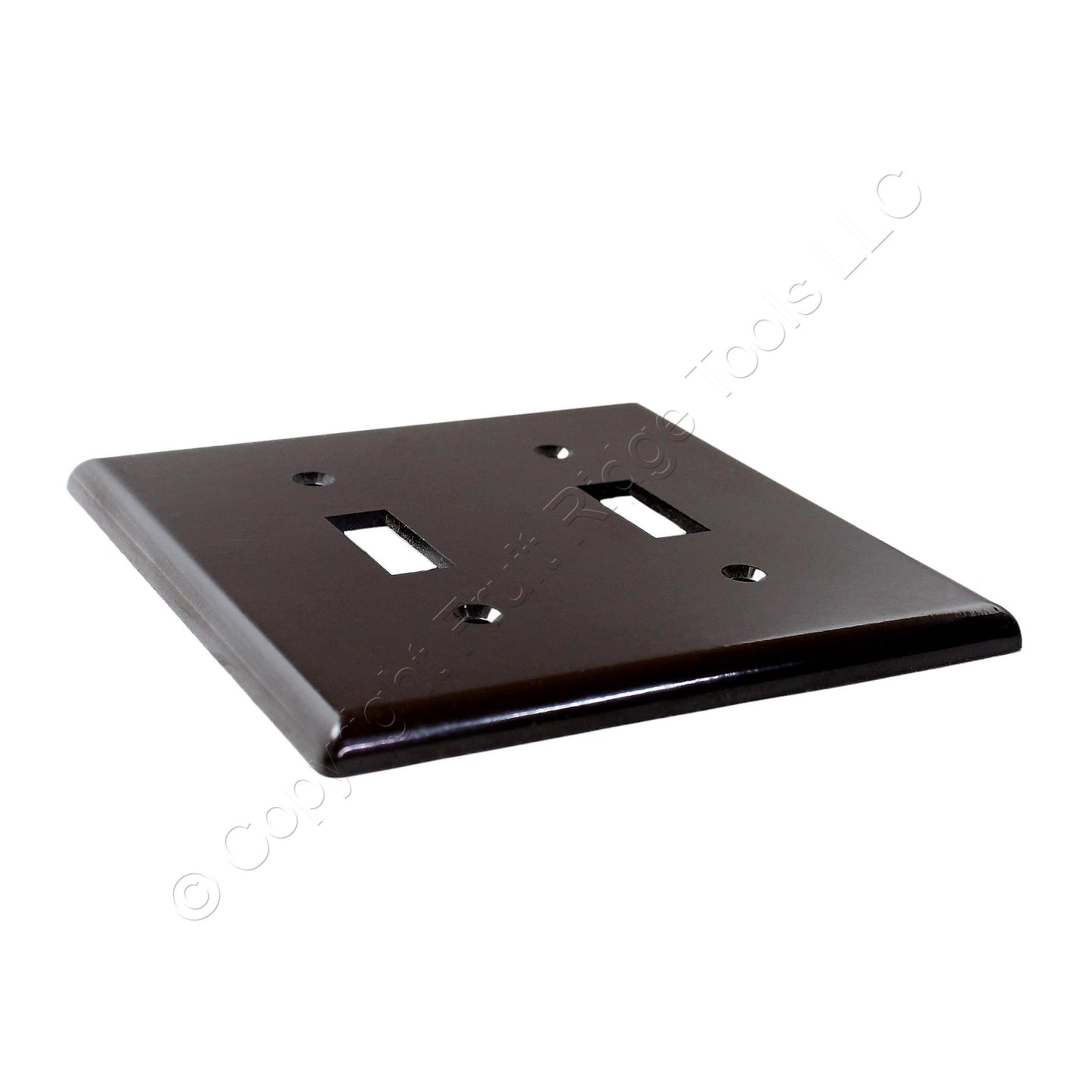 Leviton 85309 Brown Extra Deep 2-Gang Toggle Switch Cover Thermoset Wallplate