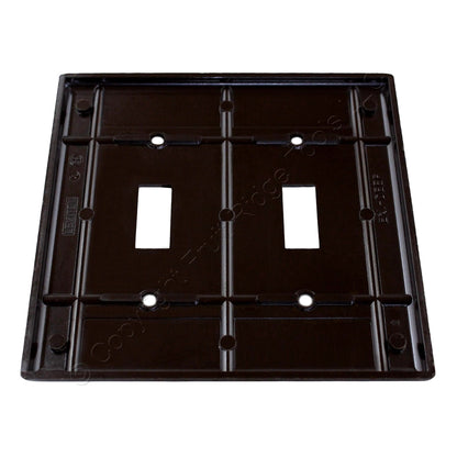 Leviton 85309 Brown Extra Deep 2-Gang Toggle Switch Cover Thermoset Wallplate