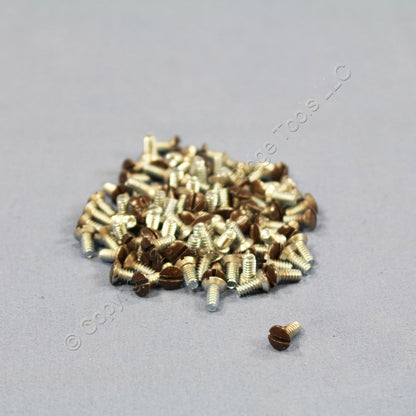 100 Leviton Brown 5/16" Decora Wallplate Cover Oval Screws 6-32 Thread 85400-PRT