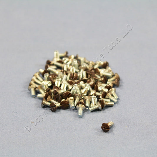 100 Leviton Brown 5/16" Decora Wallplate Cover Oval Screws 6-32 Thread 85400-PRT