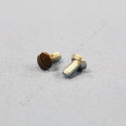 100 Leviton Brown 5/16" Decora Wallplate Cover Oval Screws 6-32 Thread 85400-PRT