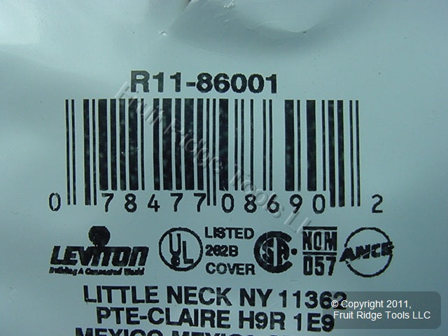 Leviton 86001 Ivory 1-Gang Toggle Switch Plastic Standard Wallplate Cover Plate