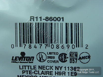 Leviton 86001 Ivory 1-Gang Toggle Switch Plastic Standard Wallplate Cover Plate