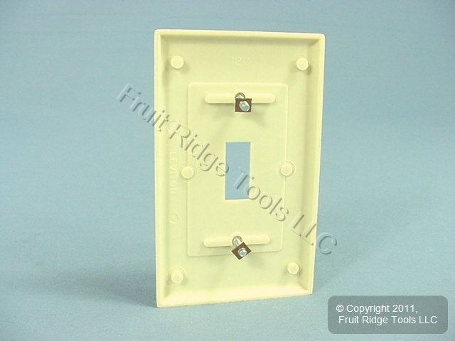 Leviton 86001 Ivory 1-Gang Toggle Switch Plastic Standard Wallplate Cover Plate