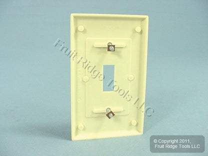 Leviton 86001 Ivory 1-Gang Toggle Switch Plastic Standard Wallplate Cover Plate