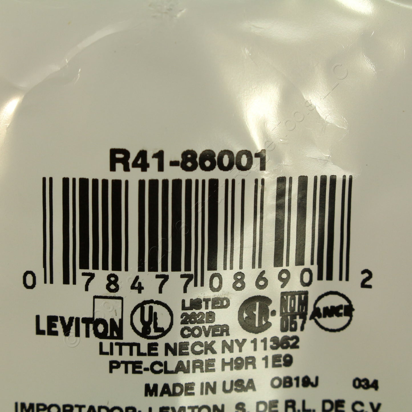 Leviton 86001 Ivory 1-Gang Toggle Switch Plastic Standard Wallplate Covers 5pcs