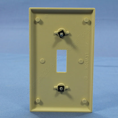 Leviton 86001 Ivory 1-Gang Toggle Switch Plastic Standard Wallplate Covers 5pcs