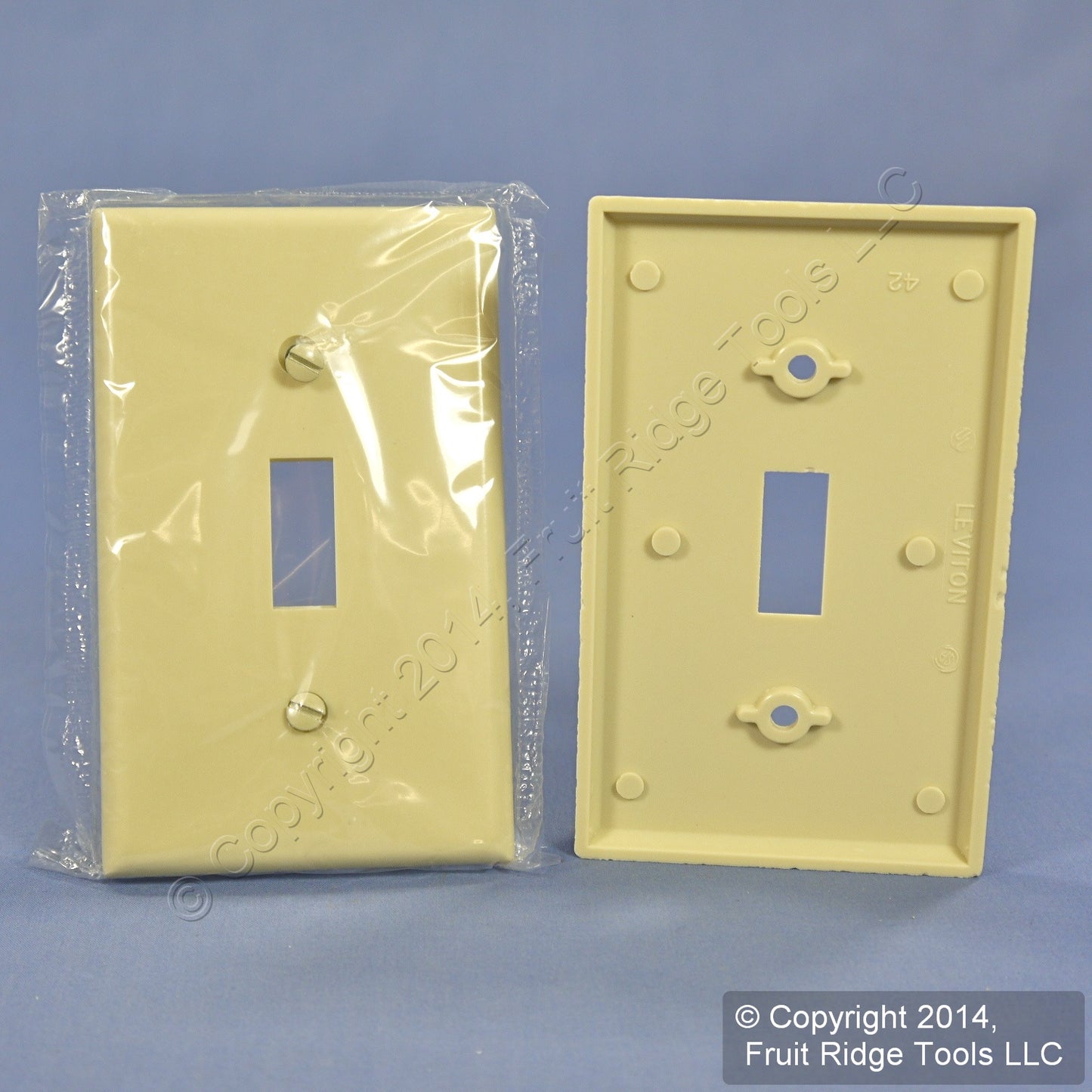 Leviton 86001 Ivory 1-Gang Toggle Switch Plastic Standard Wallplate Covers 10pcs