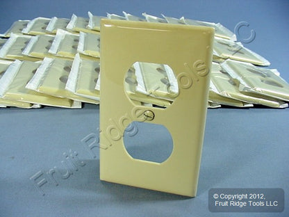 Leviton 86003 Ivory 1-Gang Duplex Outlet Plastic Standard Wallplate Covers 30pcs