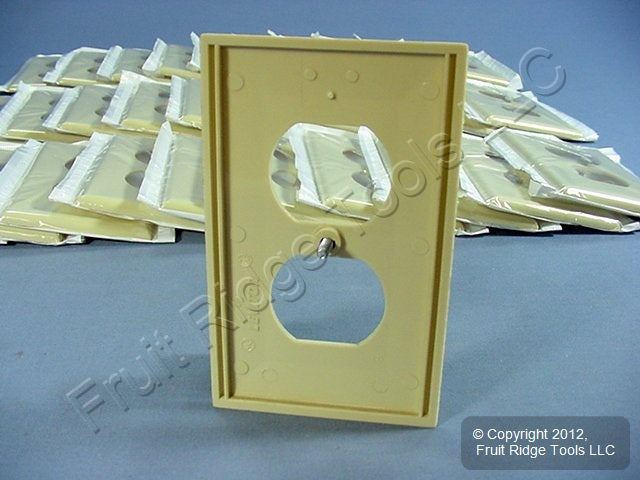 Leviton 86003 Ivory 1-Gang Duplex Outlet Plastic Standard Wallplate Covers 30pcs