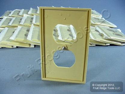 Leviton 86003 Ivory 1-Gang Duplex Outlet Plastic Standard Wallplate Covers 30pcs