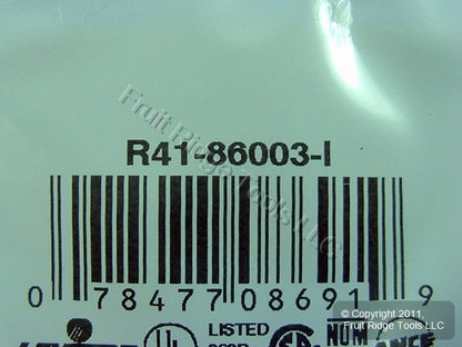 Leviton 86003 Ivory 1-Gang Duplex Outlet Plastic Standard Wallplate Cover Plate