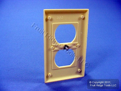 Leviton 86003 Ivory 1-Gang Duplex Outlet Plastic Standard Wallplate Cover Plate