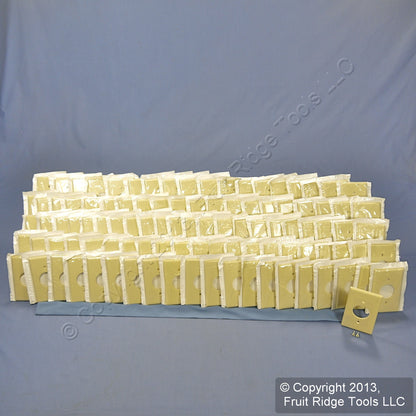 Leviton 86004 Ivory 1-Gang 1.406" Outlet Plastic Standard Wallplate Cover 100pc