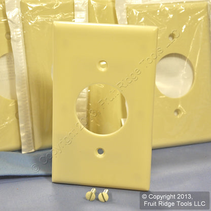 Leviton 86004 Ivory 1-Gang 1.406" Outlet Plastic Standard Wallplate Cover 100pc