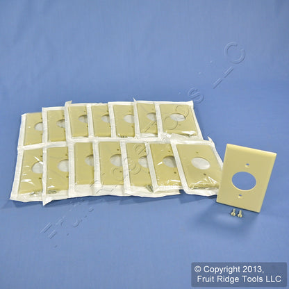Leviton 86004 Ivory 1-Gang 1.406" Outlet Plastic Standard Wallplate Cover 15pcs