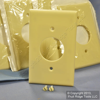 Leviton 86004 1-Gang Ivory Thermoset Wallplate Single 1.406" Outlet Cover 250pcs