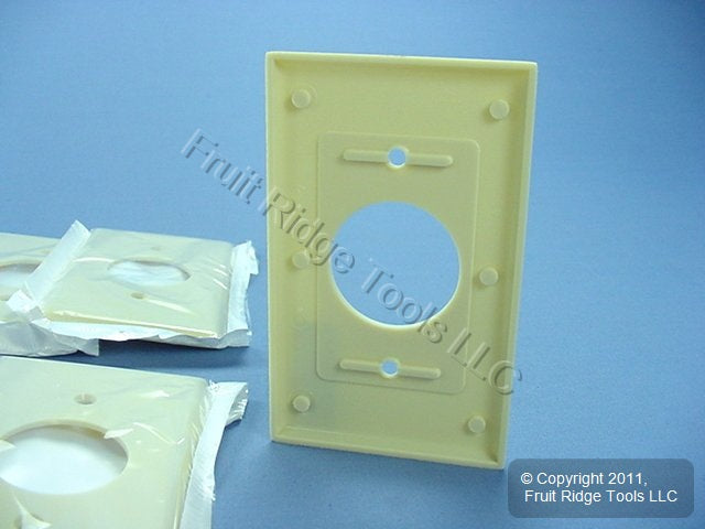 Leviton 86004 Ivory 1-Gang 1.406" Outlet Plastic Standard Wallplate Cover 25pcs