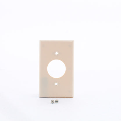 Leviton 86004 Ivory 1-Gang Single 1.406" Outlet Plastic Standard Wallplate Cover