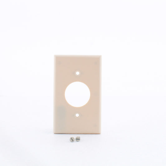 Leviton 86004 Ivory 1-Gang Single 1.406" Outlet Plastic Standard Wallplate Cover