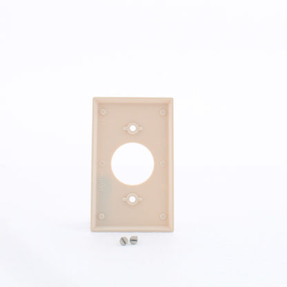 Leviton 86004 Ivory 1-Gang Single 1.406" Outlet Plastic Standard Wallplate Cover