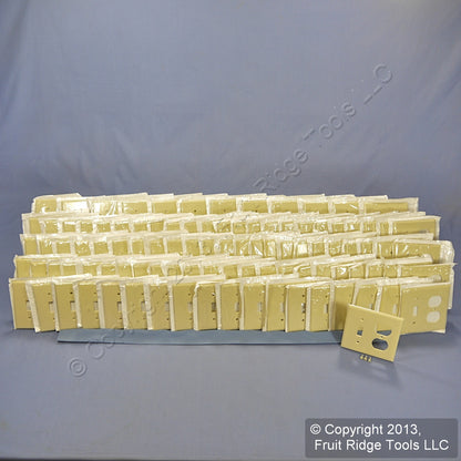 Leviton 86005 Ivory 2-Gang Toggle Duplex Plastic Standard Wallplate Cover 100pcs