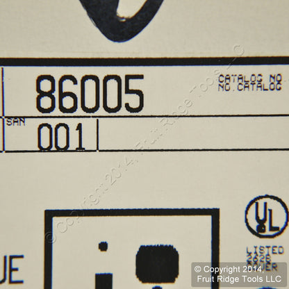 Leviton 86005 Ivory 2-Gang Toggle Duplex Plastic Standard Wallplate Cover 25pcs