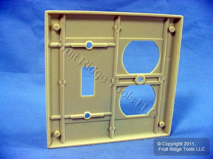 Leviton 86005 Ivory 2-Gang Switch Receptacle Outlet Standard Cover Wallplate