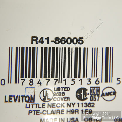 Leviton 86005 Ivory 2-Gang Toggle Duplex Plastic Standard Wallplate Cover 2-pack