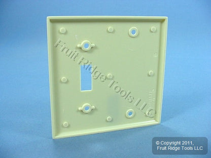 Leviton Ivory 2-Gang Toggle Switch Blank Cover Switchplate Wallplate 86006
