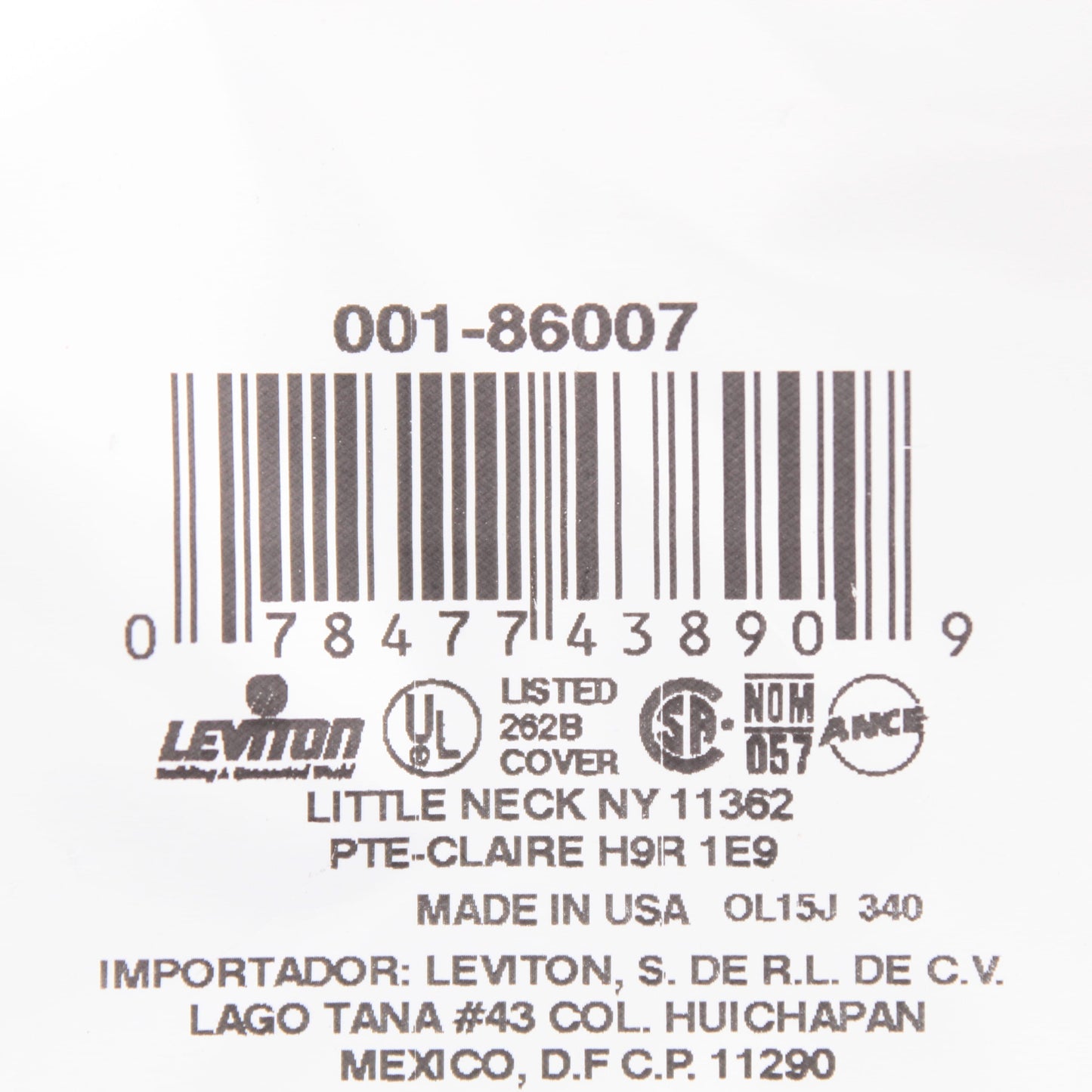 Leviton 86007 Ivory 2-Gang Toggle 1.406" Outlet Plastic Standard Wallplate Cover