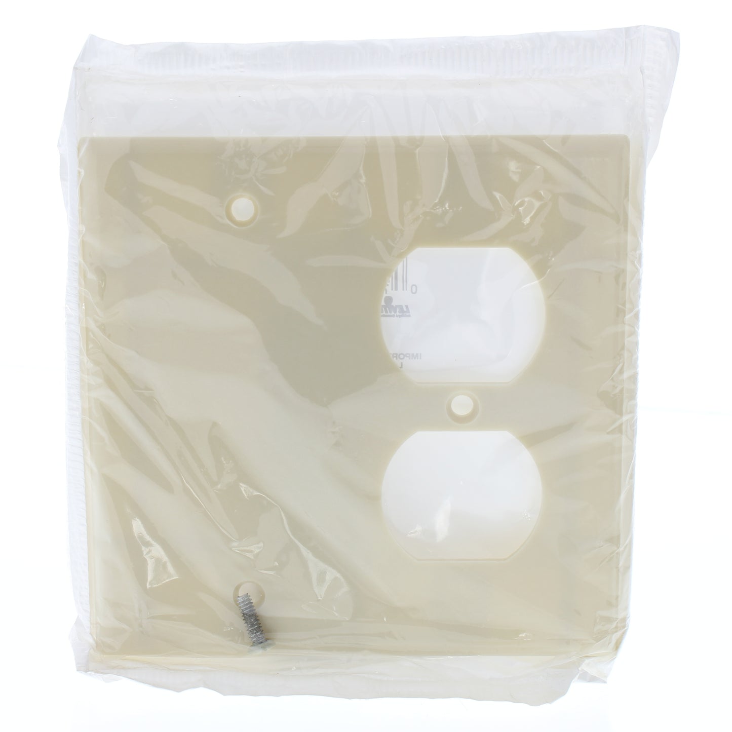Leviton 86008 Ivory 2-Gang Blank Duplex Plastic Wallplate Cover Box Mount 2pcs