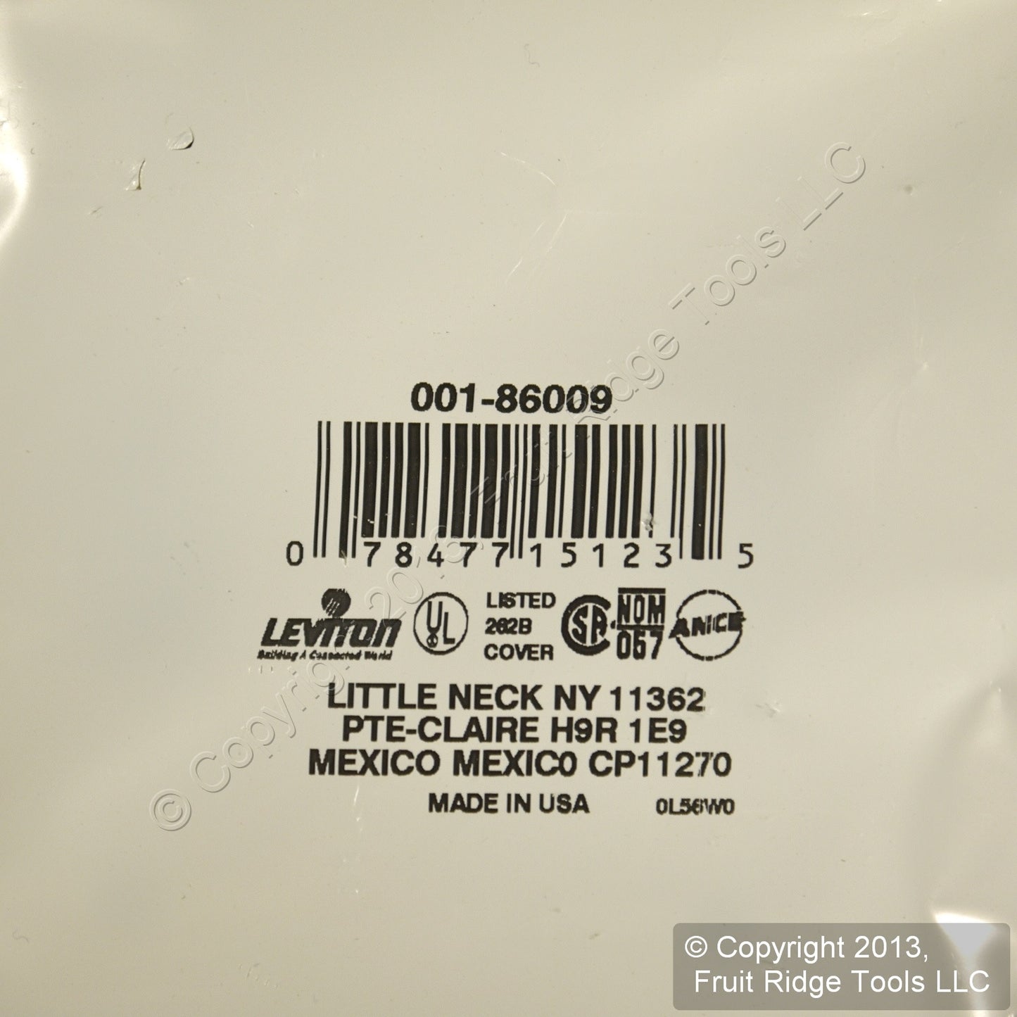 Leviton 86009 Ivory 2-Gang Toggle Switch Plastic Standard Wallplate Covers 2pcs