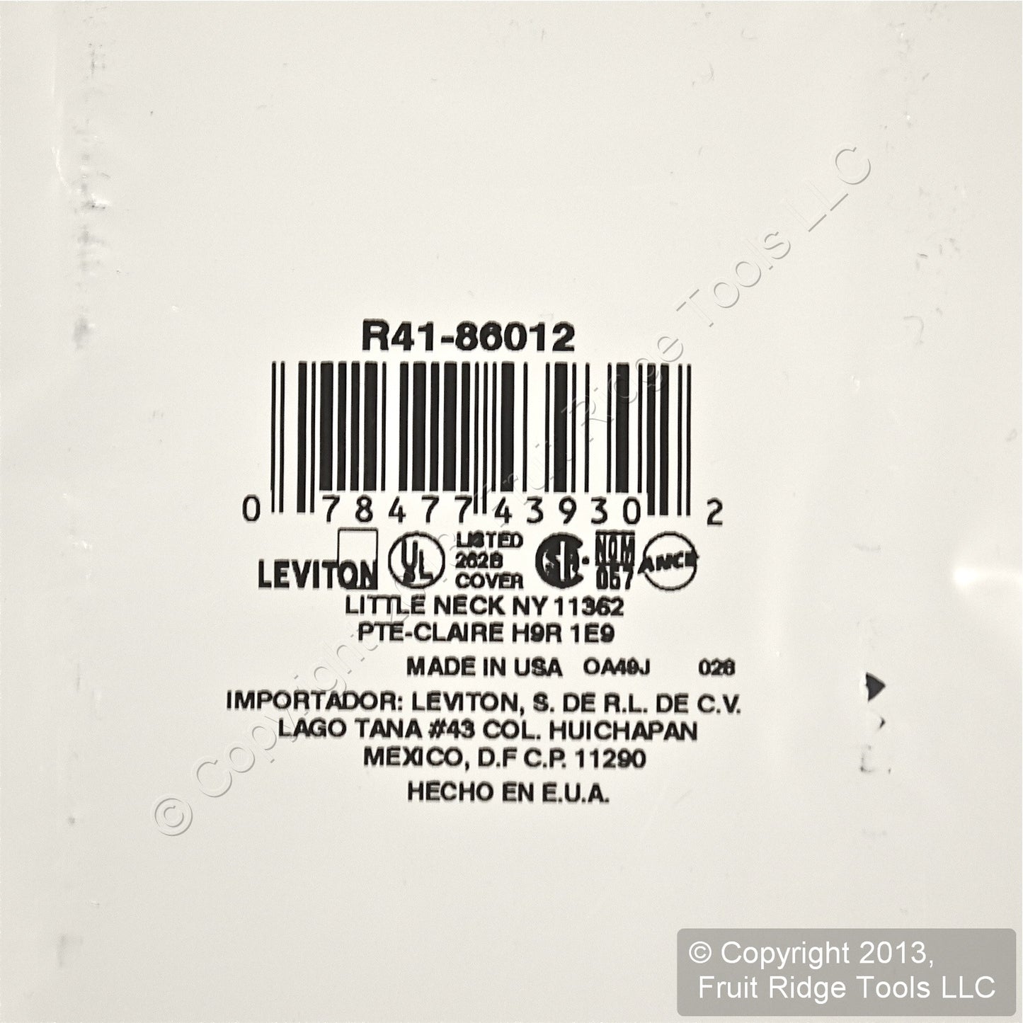 Leviton 86012 Ivory 4-Gang Toggle Light Switch Cover Thermoset Wallplates 100pcs